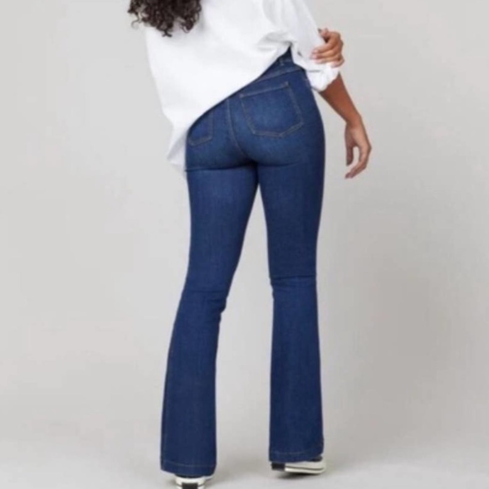 Spanx Flare Leg Jeans 20327Q Midnight Shade XL - Picture 3 of 14